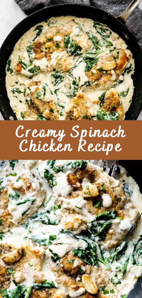 Creamy Spinach Chicken: A Luxurious Delight for the Senses Introduction: Elevating Comfort with Creamy Spinach Chicken Amidst the hustle and bustle of modern life, there’s a certain nostalgia associated with dishes that exude comfort and indulgence. Enter creamy spinach chicken – a culinary creation that marries the earthiness of spinach with the richness of a […] The post Creamy Spinach Chicken Recipe appeared first on Cheff Recipes. Creamy Spinach Chicken, Spinach Sauce, Garlic Spinach, Seasoned Chicken, Dinner Meal, Creamy Spinach, Health Dinner, Spinach Recipes, Läcker Mat