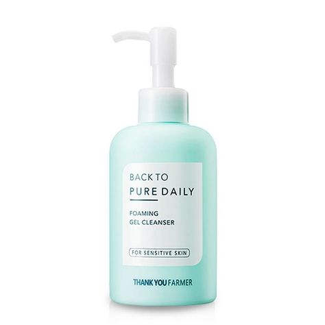 This K-Beauty Cleanser Is A Facial In A Bottle Skin Cleanser Diy, Thank You Farmer, Cleanser For Sensitive Skin, Acne Oil, Brush Cleanser, Acne Cleansers, Health Skin Care, Face Hydration, Gel Cleanser