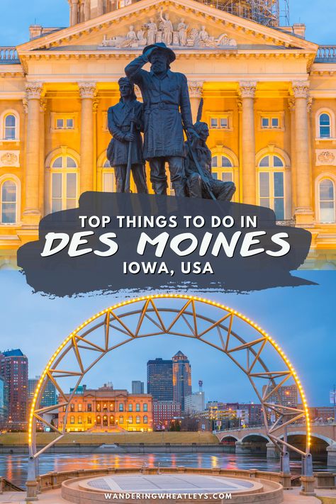 15 Best Things to Do in Des Moines Iowa | places to visit in Des Moines | Iowa travel | Des Moines travel guide | Des Moines things to do | places in Des Moines | attractions in Des Moines | landmarks in Des Moines | sights in Des Moines | activities in Des Moines | what to do in Des Moines | parks in Des Moines | what to eat in Des Moines things to do outdoors in Des Moines | unique things to do in Des Moines | places in Iowa | things do to in Iowa | USA travel | Iowa sights | #DesMoines #Iowa Downtown Des Moines, Iowa Travel, World Of Wanderlust, Visit Yellowstone, Usa Travel Guide, Des Moines Iowa, South Tyrol, Us National Parks, Road Trip Fun