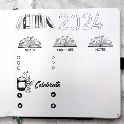 Set Up A Bullet Journal Goals, Priorities, and Celebration Page for 2024 | Archer and Olive Goals Journal Page, Bullet Journal Goals, Bullet Journal 2024, Journal Goals, Goals Journal, New Bullet Journal, Fashion Quiz, Journal 2024, Bullet Journal Set Up