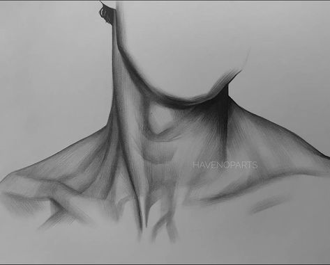 Neck Shading Drawing, Collarbone Sketch, Clavicula Aesthetic, Collarbone Drawing, Neck Sketch, Neck Drawing, Button Fashion, Knit Polo Shirt, Cool Pencil Drawings