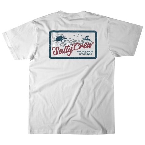 Salty Crew Men's Foamer Tee White Crew Neck T-shirt For Surfing, Graphic Print Crew Neck T-shirt For Surfing, Tropical Crew Neck T-shirt For Surfing, Surfing Graphic Print Crew Neck T-shirt, Graphic Print Crew Neck T-shirt For Boating, Mens Long Sleeve, Long Sleeve Tshirt Men, Long Sleeve Tshirt, Mens Graphic