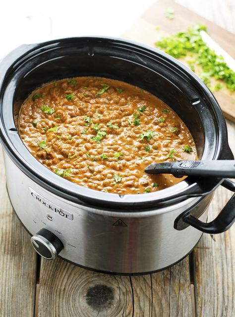 Crockpot Curry, Crock Pot Curry, Curry Lentils, Cook Lentils, Velveeta Recipes, Lentils Vegan, Vegan Crockpot Recipes, Vegan Crockpot, Chili Dip