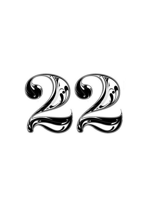 Digital Numbers Tattoo, Unique Number Tattoos, 222 In Different Fonts, 2 Typography Number, 12 Aesthetic Number, 22 Number Wallpaper, 22 Number Design, Number Tattoo Design, Font Idea