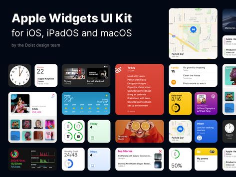 Apple Widgets UI Kit for Figma by Alex Muench for Doist on Dribbble App Interface Design, Widget Design, Iphone Mockup, Ios Design, App Template, App Interface, Ui Inspiration, User Interface Design, Mobile App Design