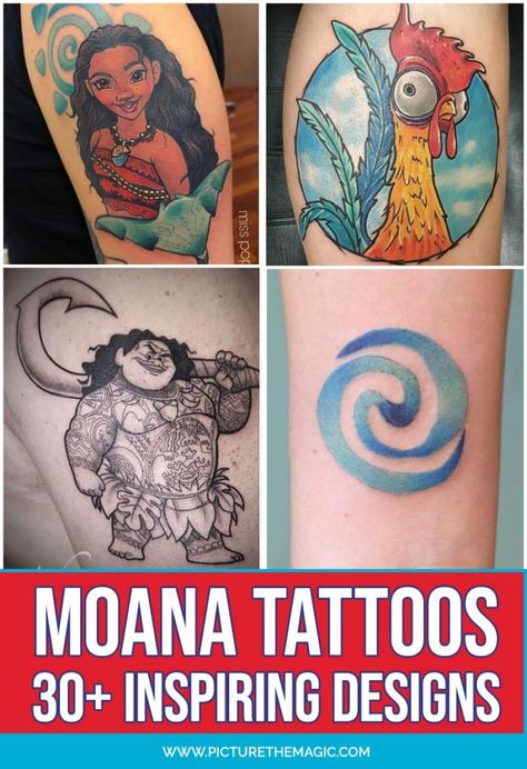 30 Inspiring Moana Tattoo Ideas Here are the best Moana tattoo ideas for 2020! Get inspired by these tattoo designs of our bold princess from Motunui. The post 30 Inspiring Moana Tattoo Ideas can be found on Picture the Magic. Picture the Magic - Disney Cruise Advice, Tips, and Planning Maui Tattoos Moana, Disney Tattoos Quotes, Moana Tattoos, Maui Tattoo, Fishing Hook Tattoo, Maui Moana, Hook Tattoos, Disney Sleeve Tattoos, Stingray Tattoo