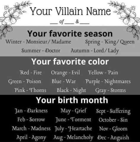 Lady of Fire and Darkness Your Villain Name, Oc Things, Menulis Novel, Villain Names, Writing Fantasy, Writing Dialogue Prompts, Creative Writing Tips, Výtvarné Reference, Writing Motivation