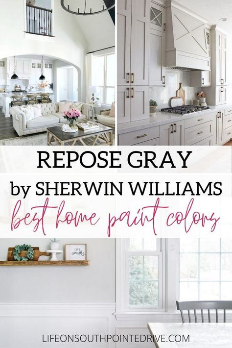 Repose Gray Paint, Sherwin Williams Repose Gray, Home Paint Colors, Best Gray Paint, Best Gray Paint Color, Repose Gray Sherwin Williams, Home Paint, Repose Gray, Living Room Designs Small Spaces