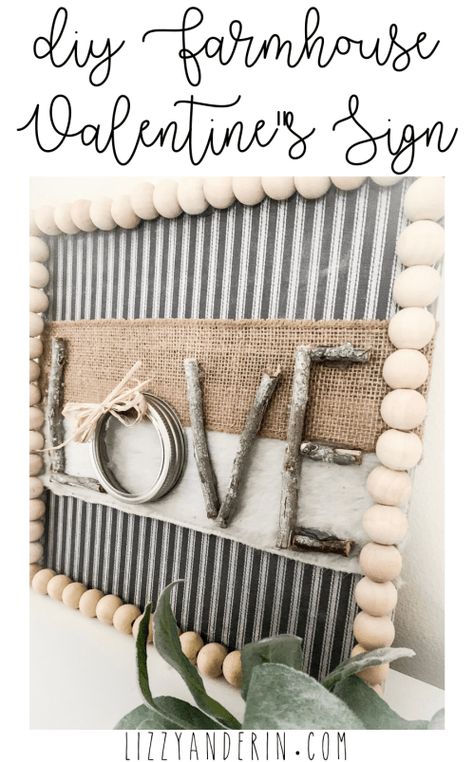 Farmhouse Valentine Decor Diy, Valentine Signs, Farmhouse Valentine Decor, Crafts Valentines, Diy Valentine's Day Decorations, Valentines Games, Rustic Valentine, Valentines Crafts, Valentines Sign