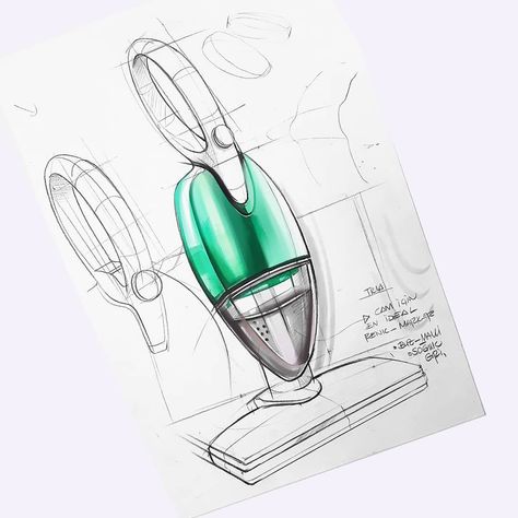 Vacuum Cleaner Design Sketch, Vacuum Cleaner Drawing, Vacuum Cleaner Design, Industrial Sketch, Sketching Practice, Product Drawing, Model Sketch, Pencil Shading, Industrial Design Sketch