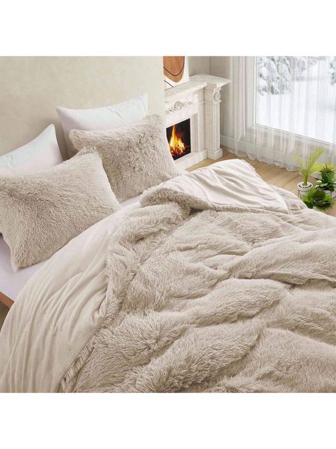 Extra Warm & Ultra Cozy:
-Stay snug all winter long with our Winter Extra Warm Shaggy Plush Comforter Set. The long pile shaggy texture provides superior warmth and softness, ensuring you stay cozy even on the coldest nights.

Reversible Design: 
-Enjoy two luxurious looks in one with a reversible comforter that features plush shaggy on one side and a smooth, soft texture on the other. Perfect for changing up your bedroom style with ease.

Anti-static Technology: 
-Our comforter set is treated with anti-static technology, reducing static cling and keeping your bedding fresh and comfortable, even in dry winter conditions.

Multiple Color & Size Options: 
-Available in versatile King or Queen size and your choice of elegant Cream White, Beige,Pink, or Grey colors, it's easy to match any bedr Plush Comforter, Fur Comforter, Bedding Sets Grey, King Or Queen, Reversible Comforter, Reversible Blanket, Grey Bedding, Make Your Bed, Comfort Color