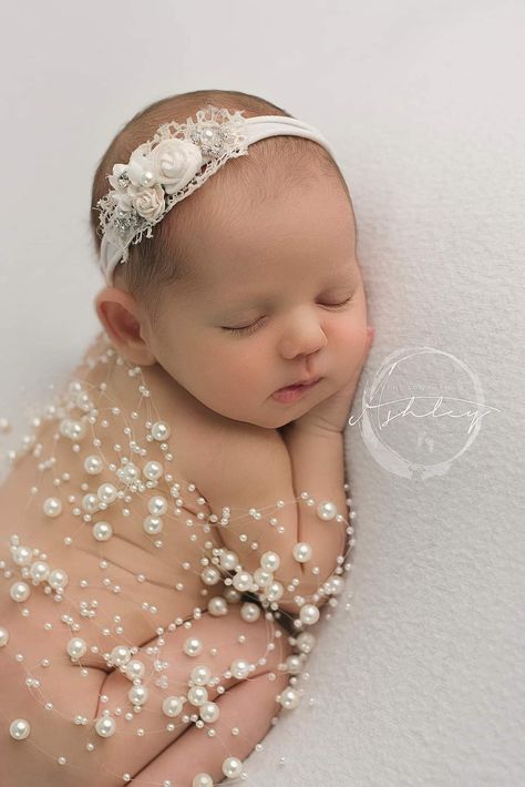 Pearl Newborn Pictures, Luxury Newborn Photography, Newborn Baby Photography Girly, January Newborn Pictures, Baby Theme Photoshoot, Newborn Fashion, Milestone Pictures, Baby Boy Photography, Baby Poses