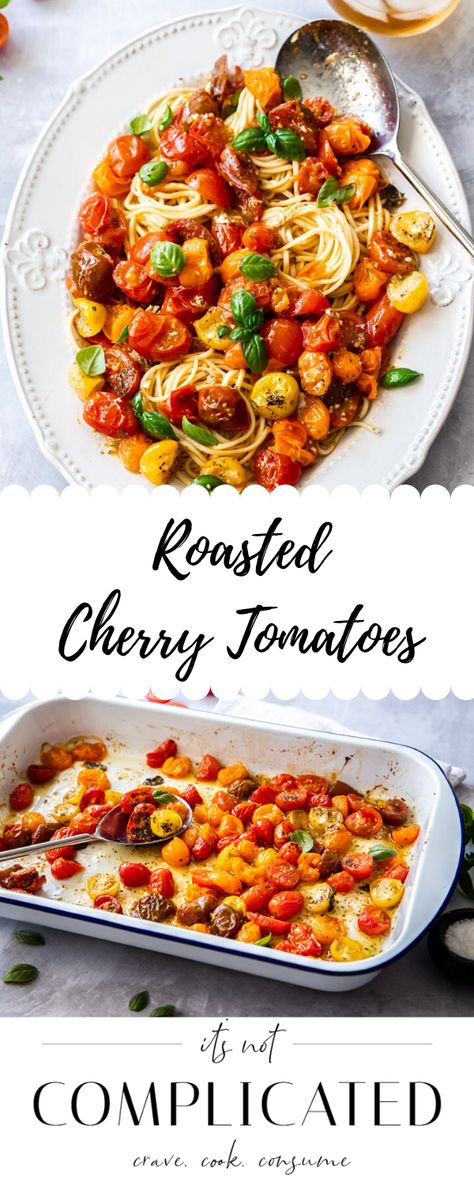 Roasted Cherry Tomato Pasta Recipes, Pasta With Cherry Tomatoes Simple, Pasta Grape Tomatoes, Pasta Roasted Tomatoes, Pasta Recipes With Grape Tomatoes, Roasted Grape Tomatoes Pasta, Pasta With Roasted Cherry Tomatoes, Roasted Cherry Tomatoes Pasta, Roasted Tomatoes Pasta