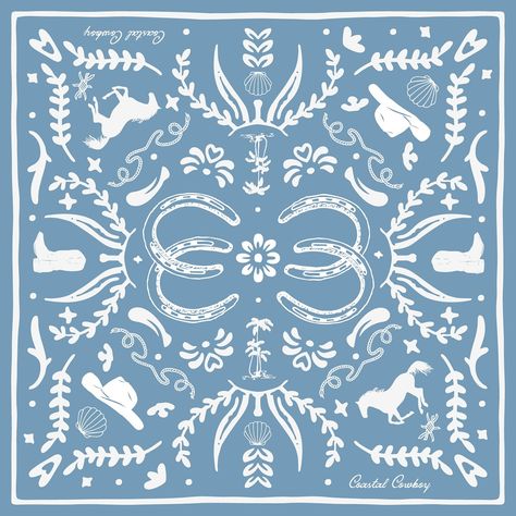 Blue or green? Our cotton bandanas are a summer must have 🫶🏼🌴 #coastalcowboy Blue Cowboy Aesthetic, Western Bandana, Coastal Cowboy, Cowboy Bandana, Original Aesthetic, Cowboy Aesthetic, Cotton Bandanas, On Beach, Blue House