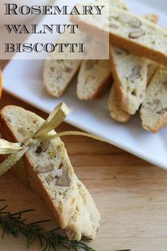 Try My New Rosemary Walnut Biscotti Recipe! | Catch My Party Walnut Biscotti Recipe, Savory Biscotti, Baking Savory, Christmas Platters, Walnut Biscotti, Homemade Biscotti, Savoury Crackers, Savoury Biscuits, Walnut Recipes