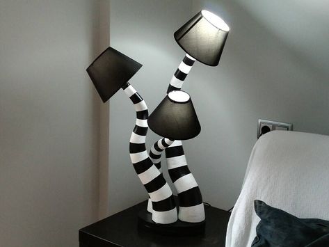 Beetlejuice Lamp | WEIRD THINGS YOU CAN BUY Beetlejuice Interior Design, Beetlejuice Bed, Beetlejuice Nursery, Beetlejuice Lamp, Beetlejuice Room, Art Deco Room, Weird Furniture, Lamp Ideas, Geek Decor