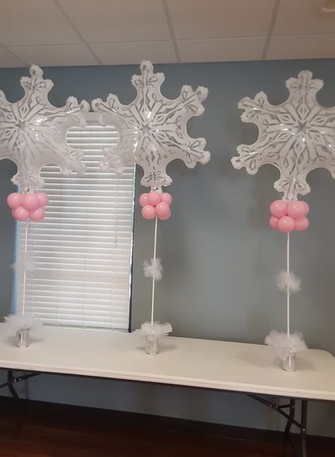 Winter Onederland Party Decor, Winter Onederland Party Girl Centerpiece, Winter Onederland Centerpieces, Winter Onederland Party Girl Decoration, Pink Winter Wonderland Centerpieces, Winter Wonderland Party Pink And Silver, Pink Winter Wonederland Centerpiece, Pink And White Winter First Birthday, Winter Onderland Birthday