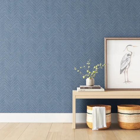 Cesar Chevron Wallpaper Chevron Wallpaper, Wayfair Furniture, Chevron Design, Beachcrest Home, Accent Wallpaper, Prepasted Wallpaper, Textured Wallpaper, Blue Wallpapers, Wallpaper Roll