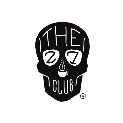 27clubcoffee 27club machinegunkelly 27 Club Coffee, The 27 Club, Skateboard Ideas, 27 Club, Happy 27th Birthday, Coffee Lounge, Lounge Kitchen, Trademark Logo, 27th Birthday