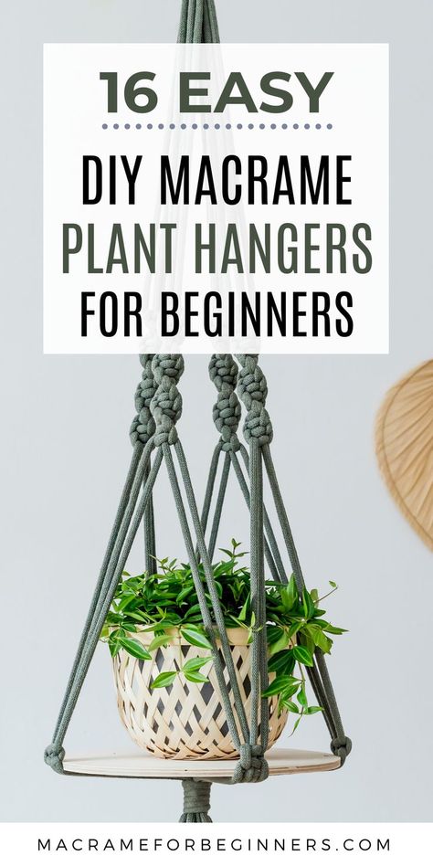 Easiest Macrame, Beginners Macrame, Diy Macrame Plant Hanger Easy, Diy Macrame Plant Hanger Pattern, Diy Macrame Plant Hanger Tutorials, Easy Diy Macrame, Macrame For Beginners, Macrame Hangers, Macrame Plant Hanger Tutorial