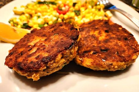 Old Bay Salmon Patties Recipe: Moist, Crispy & Ready In 15 Minutes | Seafood | 30Seconds Food Old Bay Salmon Patties, Old Bay Salmon, Salmon Ideas, Baked Dinners, Zucchini Cookie Recipes, Salmon Patty, Ginger Chicken Recipes, Cooktop Cove, Pork Steak Recipe