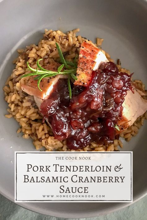 Cranberry Rosemary Pork Tenderloin, Pork Roast With Cranberry Sauce, Pork Tenderloin Recipes Cranberry, Cranberry Apple Stuffed Pork Tenderloin, Balsamic Cranberry Sauce, Cranberry Balsamic Pork Tenderloin, Pork Tenderloin Cranberry Recipes, Pork Loin Cranberry Recipes, Holiday Pork Tenderloin Recipes