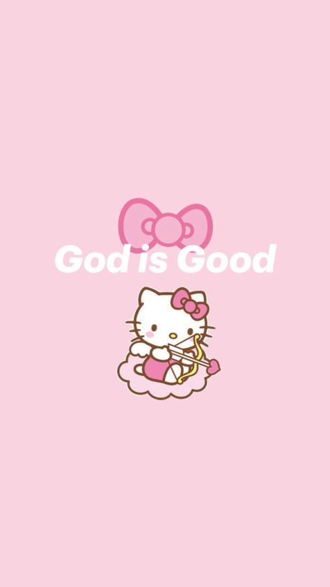 Hello kitty, sanrio, pink, wallpaper, phone background, God, Jesus, Pink Preppy Wall Collage, Jesus Background, 30 Day Drawing Challenge, Cute Text Quotes, Hello Kitty Videos, 3d Wallpaper Iphone, Cute Sanrio, Cute Little Tattoos, Jesus Wallpaper