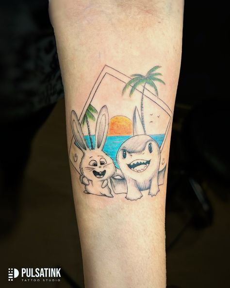 Concept : The Shark and rabbit represents personalities of two people who loves the beach , creating fond memories that is captured in Polaroids Artist : @tattoosbylettyy DM to turn your concept into a beautiful artwork that resonates with you! [ pulsatink, tattoos, tattoo studio, Mumbai, queer, concept tattoo, artwork, tattoo artist , beach, poloroid ] #pulsatink #tattoosbyletty #lettyymendes #tattoostudio #mumbai #juhu Concept Tattoo, Artwork Tattoo, Studio Mumbai, Tattoo Artwork, The Shark, Two People, Tattoo Artist, Tattoo Studio, Personalities