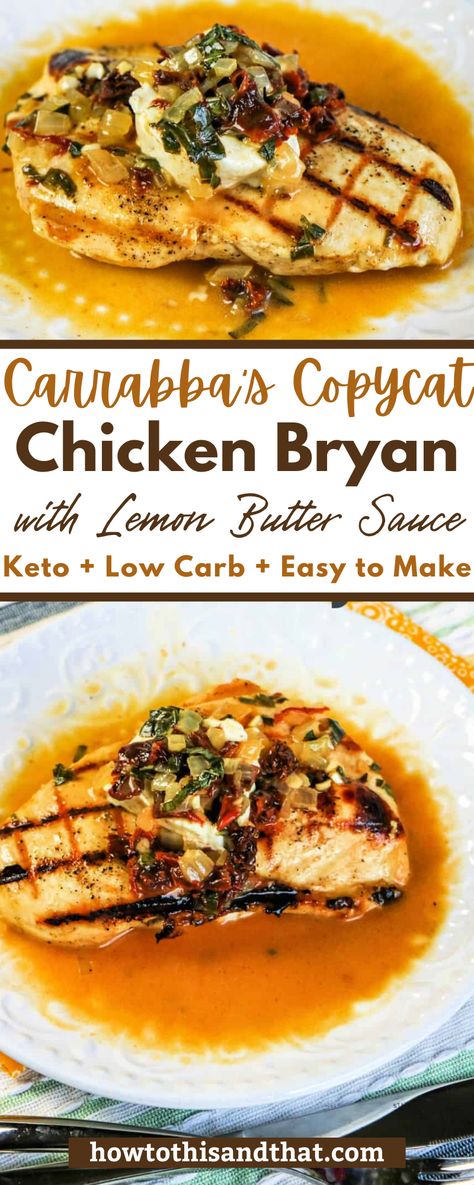 Chicken Henry Recipe Fords Garage, Chicken Brian Recipes, Carrara’s Chicken Bryan, Copycat Chicken Bryan Recipe, Copycat Chicken Bryan, Elevated Chicken Recipes, Chicken Bryan Carrabas, Easter Chicken Breast Recipe, Chicken Brian