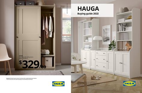 IKEA Singapore (English) - HAUGA Buying Guide 2022 - Page 1 Hauga Wardrobe, Wardrobe With Sliding Doors, Sliding Wardrobe Doors, Side Door, Buying Guide, Sliding Doors, Singapore, Entryway, Doors