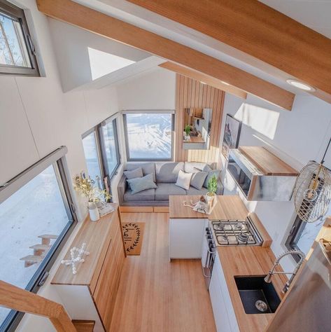 Stunning Modern 24'x8' Tiny Home Fritz Tiny Home Tiny House Company, Tiny House Builders, Tiny House Inspiration, Modern Tiny House, Tiny House Interior, Cabin In The Woods, Tiny House Living, Tiny House On Wheels, Tiny Home