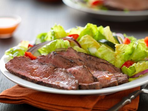 Caribbean Jerk Tri-Tip Over Basil Lime Salad Petite Tender Beef Filet, Lime Salad Recipes, Lime Salad, Beef Filet, Prime Rib Recipe, Healthy Beef, Tri Tip, Spicy Beef, Lean Beef