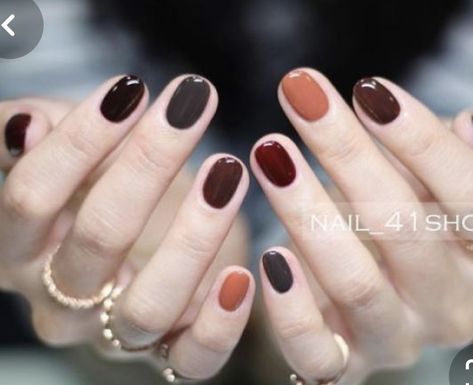 Multi Color Manicure, 2 Colors Nails, Multi Colour Nails, Mismatched Nails, Coffin Art, Coloured Nails, Nagellack Trends, Her Nails, Design Nails