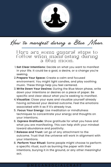 A how to guide on manifesting during a blue super moon. Set your intentions for this upcoming fall season! 🌙🍁🎃 Moon Intentions, Set Your Intentions, Moon Set, Moon Rituals, New Moon Rituals, Super Moon, How To Manifest, New Moon, Moon Phases