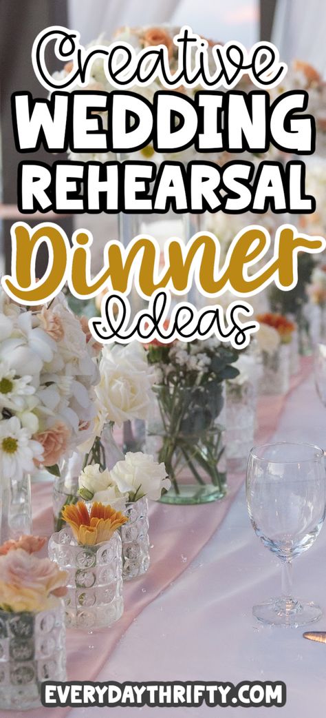 We know weddings can be a workout for your wallet but, hold onto your bouquets because we’ve got good news. In this article, we’ve put together the ultimate guide to nailing a rehearsal dinner that’s more thrills and fewer bills with these wedding rehearsal dinner ideas on a budget! Rehersal Dinner Tables, Fall Rehearsal Dinner Flowers, Outdoor Wedding Rehearsal Dinner Ideas, Rehersal Dinner Centerpiece Ideas Fall, Wedding Rehearsal Dinner Table Decor, Rehearsal Dinner Dessert Table Ideas, Easy Rehearsal Dinner Decorations, Fun Rehearsal Dinner Ideas Games, Wedding Rehearsal Dinner Ideas Decor Table Decorations