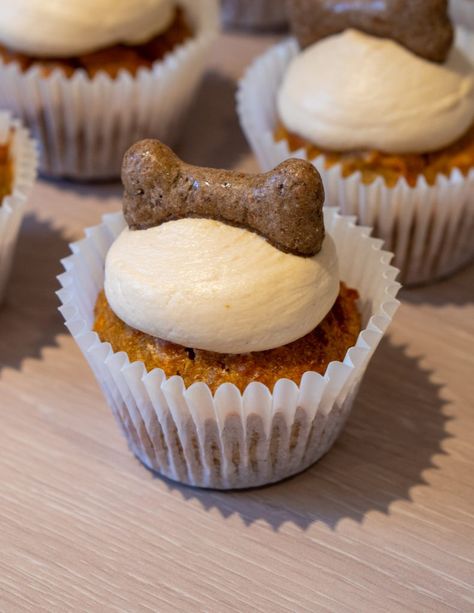 Dog Party Cupcakes, Dog Cupcakes Decoration, Peanut Butter And Cream Cheese, Dog Cupcakes, Peanut Butter Eggs, Mark 4, Piping Bag, Cupcake Cases, Golden Boy