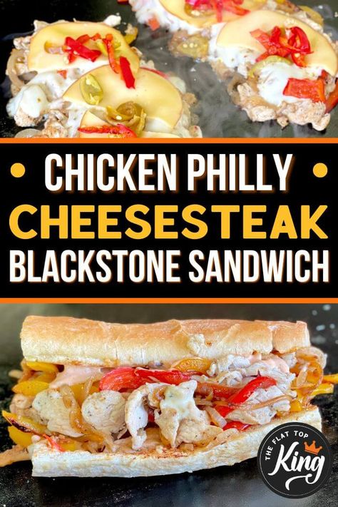 Chicken Philly Sandwich - Better than a Cheese Steak! Chicken Philly Cheese Steak, Chicken Philly Cheesesteak, Philly Sandwich, Superbowl Recipes, Chicken Cheesesteak, Philly Cheese Steak Sandwich, Chicken Philly, Blackstone Recipes, Cheese Steak Sandwich