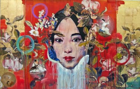 Art Exhibition New Mexico | Migratory Roots: New work by Hung Liu | Art Week Hung Liu, Chinese Illustration, Changchun, A Level Art, Mural Painting, Modern Painting, Artist Painting, Figure Painting, Contemporary Paintings