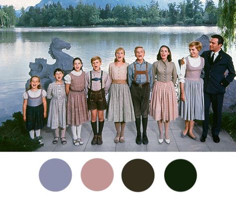 Color Palette Sound Of Music Color Palette, Music Color Palette, Cinema Colours, Wedding Portrait Poses, The Sound Of Music, Music Coloring, Crochet Shawls, Color Swatch, Portrait Poses