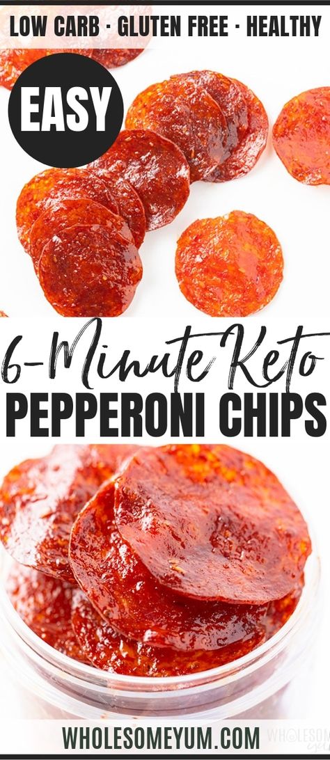 Keto Pepperoni Chips, How To Make Pepperoni, Keto Pepperoni, Pepperoni Chips, Diet Lunch, Desserts Keto, Breakfast Keto, Wholesome Yum, Appetizer Ideas