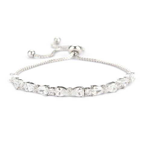 Gorgeous Chic CZ Adjustable Bracelet, Available in Silver, Rose Gold or Gold Bridal Accessories, Wedding Jewellery #BridalAccessories #GoldBracelet #SilverBracelet #BridesJewellery #AdjustableBracelet #SwarovskiBracelet #RoseGoldBracelet #CrystalBridal #WeddingJewellery #ChicCzBracelet Bridal Accessories Jewelry, Cubic Zirconia Bracelet, Cz Bracelet, Chic Bracelet, Accessories Wedding, Silver Chain Bracelet, Bridal Bracelet, Wedding Jewellery, Rose Gold Bracelet