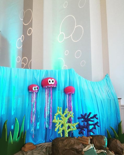 Deep Sea Vbs Decorations, Scuba Vbs 2024 Decorating Ideas, Ocean Commotion Vbs Crafts, Ocean Commotion Vbs Decorations, Vbs Scuba Decor, Deep Sea Discovery Vbs, Surf Shack Vbs, Ocean Commotion Vbs, Submerged Vbs