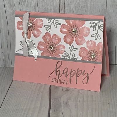 Designer Paper Cards, Stampin Up Birthday Cards, Simple Birthday Cards, Homemade Birthday Cards, Bday Cards, Crafts Cards, Birthday Cards For Women, Cricut Cards, Cards Birthday