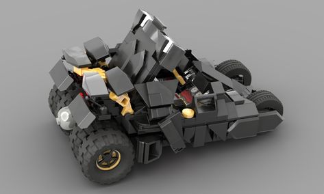 TUMBLER BATMOBILE (hachiroku24's DESIGN) from BrickLink Studio LEGO MOC Lego Tumbler, Tumbler Batmobile, Lego Batmobile, Tiny Toys, Build Design, Lego Dc, Cool Lego Creations, Lego Design, Lego Batman