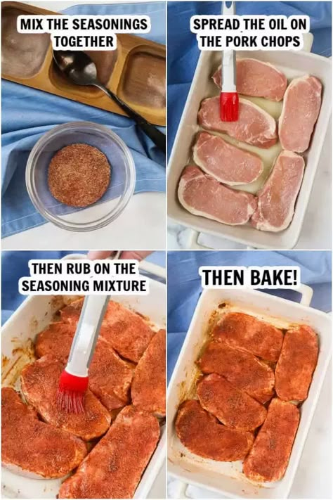 Try this simple baked pork chops recipe that is easy to make and delicious too. This oven baked boneless pork chops recipe is easy to make and packed with flavor too! You’ll love this simple and juicy baked pork chops recipe. #eatingonadime #porkrecipes #porkchopsrecipes #bakingrecipes Pork Loin Pork Chops, Oven Baked Pork Loin Chops Boneless, Bakes Pork Chops In Oven, Keto Baked Pork Chops Oven, Pork Loin Chops Recipes Boneless Oven, Over Baked Pork Chops, How To Make Pork Chops In The Oven, How To Bake Pork Chops, Oven Baked Pork Loin Chops