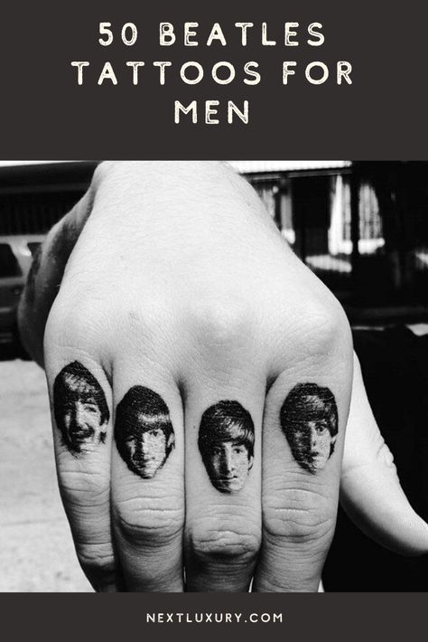 In the late ‘50s and early ‘60s, rock and roll was the music composed by the devil himself that turned men towards violence and made women loose. It appealed to the masses and took few risks.But when The Beatles began to mature as a band, everything changed. #nextluxury #tattooideas #tattoodesigns John Lennon Tattoo Ideas, The Beatles Tattoo Ideas, Beatles Lyrics Tattoo, 60s Rock And Roll, Beatles Inspired Tattoos, Beatles Tattoo, Paul Is Dead, Beatles Lyrics, Lyrics Tattoo