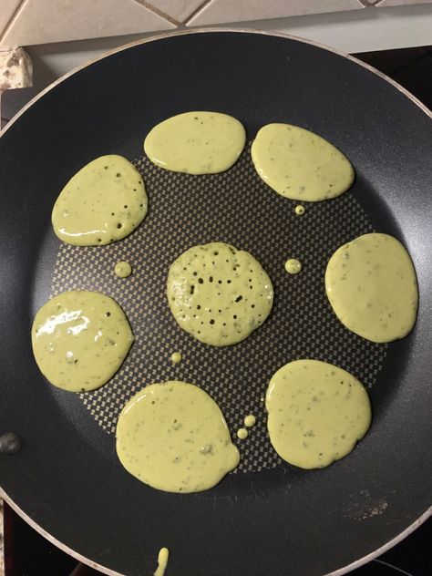 Matcha Pancakes, Mini Pancakes, Aesthetic Food, Matcha, Food To Make, Pancakes, Jam, Food And Drink, Tableware