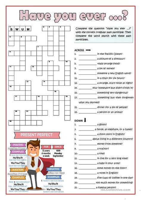 Wordsearch Worksheets For Adults, Perfect Tense, Grammar Exercises, English Grammar Worksheets, English Games, Special Needs Students, Grammar Activities, Vocabulary Practice, English Lessons For Kids