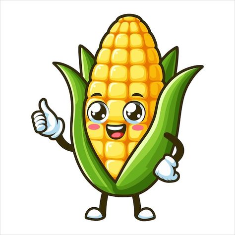 Corn Illustration, Corn Ribs, Character Vector, Kids Ideas, Maize, A Cartoon, Printable Coloring, Baby Photos, Graphic Resources