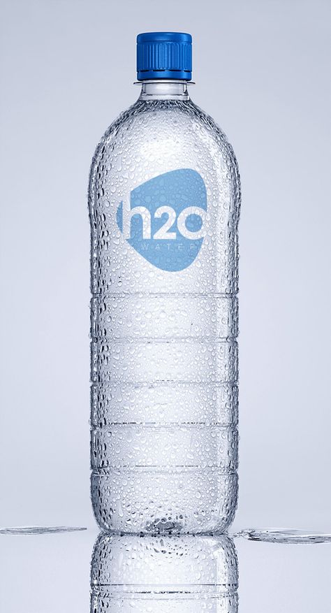 H2O Water Company Brand on Behance Bottled Water Logo, H2o Logo, H2o Water, Water Names, Branded Water Bottle, Water Packaging, Water Company, Water Branding, Agua Mineral